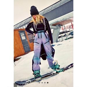 Free People XL Blizzard Bliss Printed Shell Pants